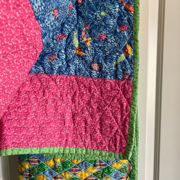 Handmade Reversible Quilt Mermaid Themed - Picture 3 of 9